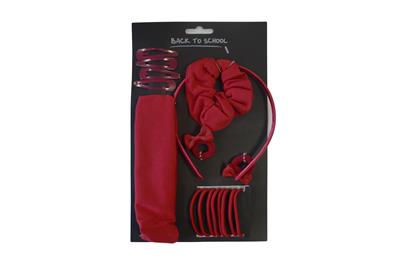 Hair Accessories Set - Maroon