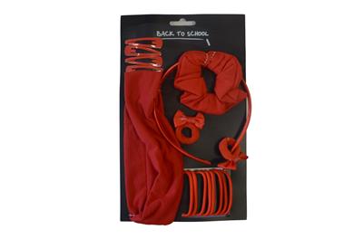 Hair Accessories Set - Red