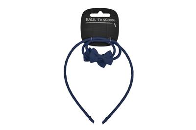 Alice Hairband & Elastics - Navy