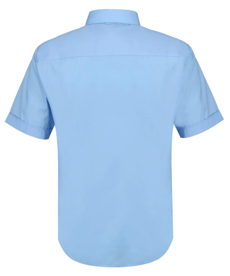 Short Sleeved Blouses - Blue