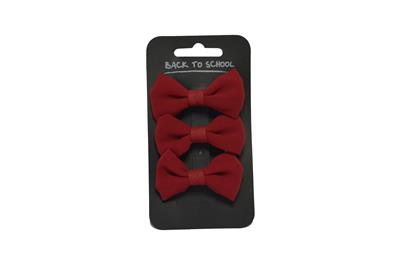 Hair Bows - 3 Pack - Maroon