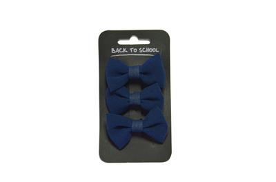 Hair Bows - 3 Pack - Navy