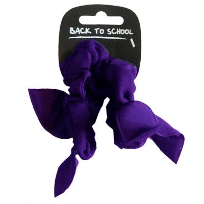 Bow Hair Scrunchies - 2 pack - Purple
