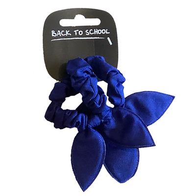 Bow Hair Scrunchies - 2 pack - Royal Blue