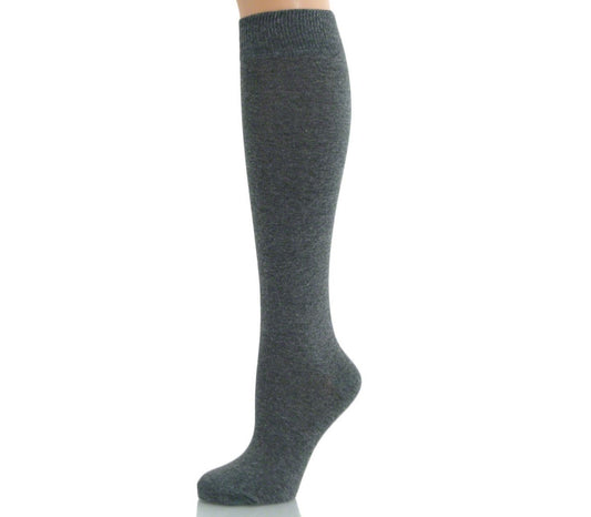 PEX Knee High Cotton Rich Socks - Grey (2 Pairs)