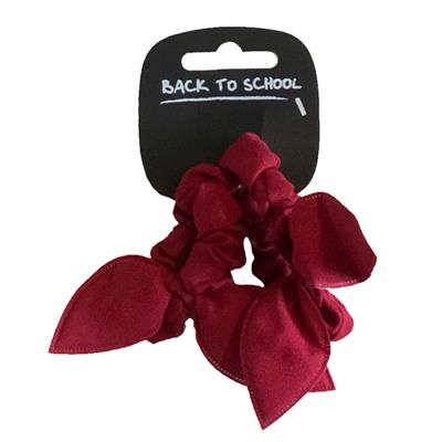 Bow Hair Scrunchies - 2 pack - Maroon