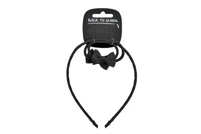 Alice Hairband & Elastics - Black