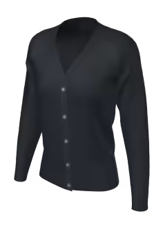 One+All - Cotton V-Neck Cardigan - Black