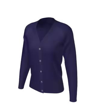 One+All - Cotton V-Neck Cardigan - Navy