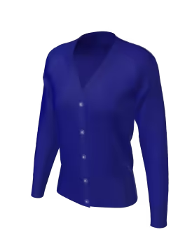One+All - Cotton V-Neck Cardigan - Royal Blue