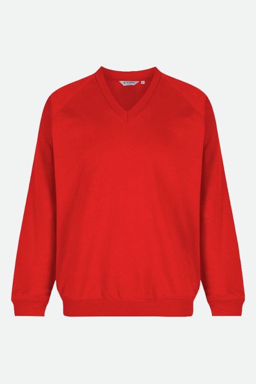 Trutex - V-Neck Sweatshirt - Scarlet
