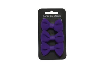 Hair Bows - 3 Pack - Purple