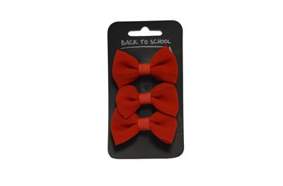 Hair Bows - 3 Pack - Red
