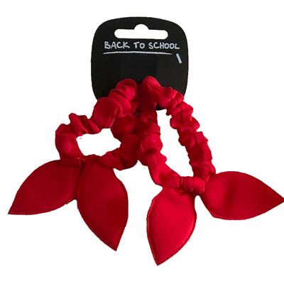 Bow Hair Scrunchies - 2 pack - Red