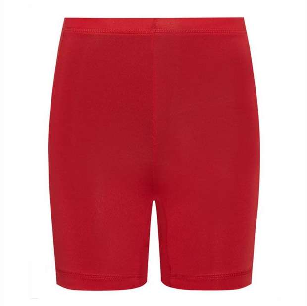 Girls red 2025 biker shorts